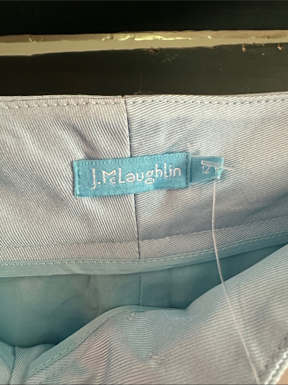 J. McLaughlin Silk Blue Printed Silk Shorts - Picture 4 of 6